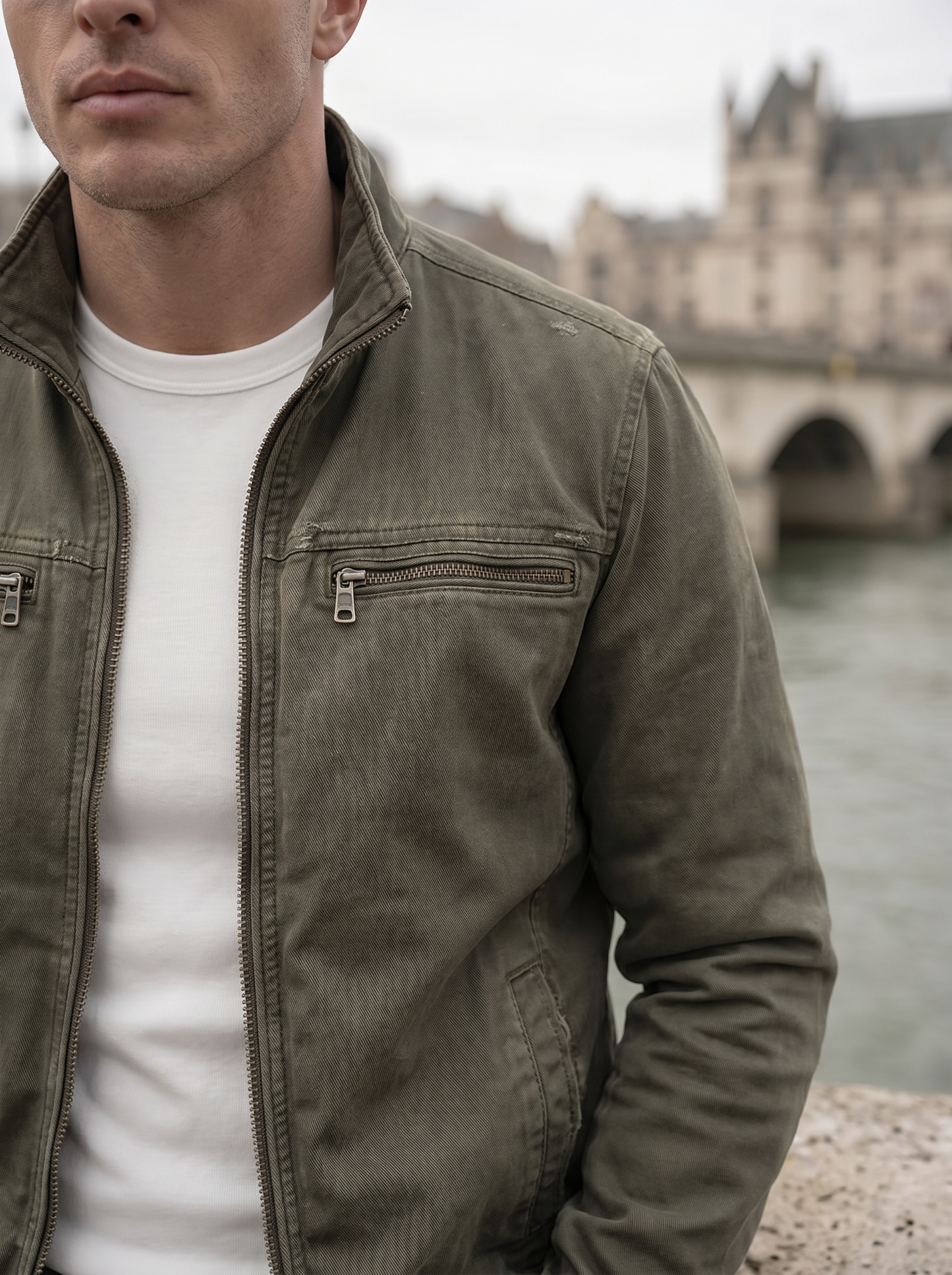 Valmont Vintage Olive Field Jacket - Cross & Crown