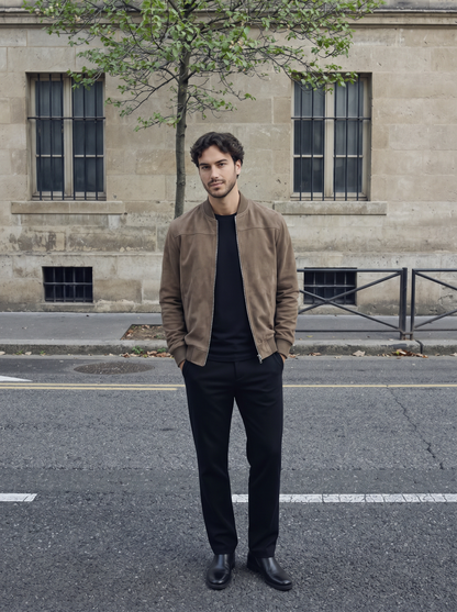 Ashwood Bomber Suede Jacket – Cross & Crown