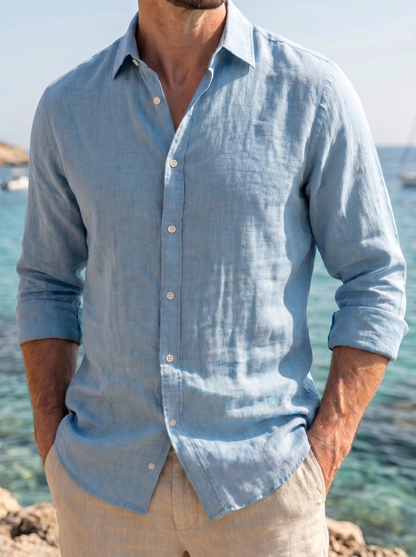 Linen Reverie Summer Shirt - Cross & Crown