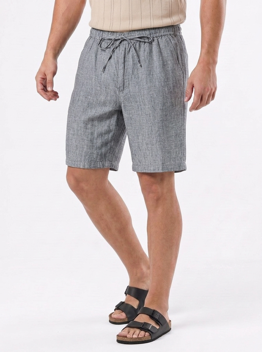 Gris Mariner Linen Shorts - Cross & Crown