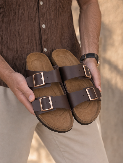 Continental Twin-Buckle Summer Sandals - Cross & Crown