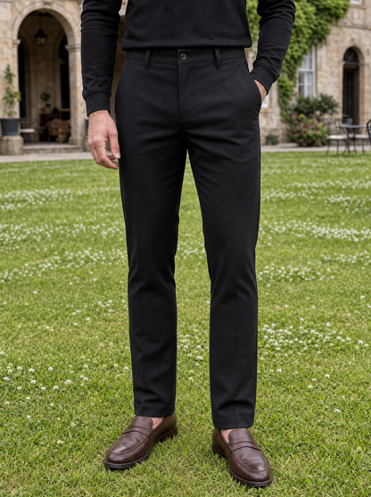 Pantalones minimalistas rectos de fibra de bambú - Cross & Crown