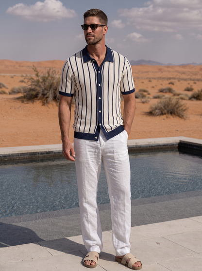 Atlantic Frame Knit Polo – Cross & Crown