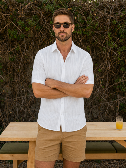 Lumière Linen Shirt – Cross & Crown