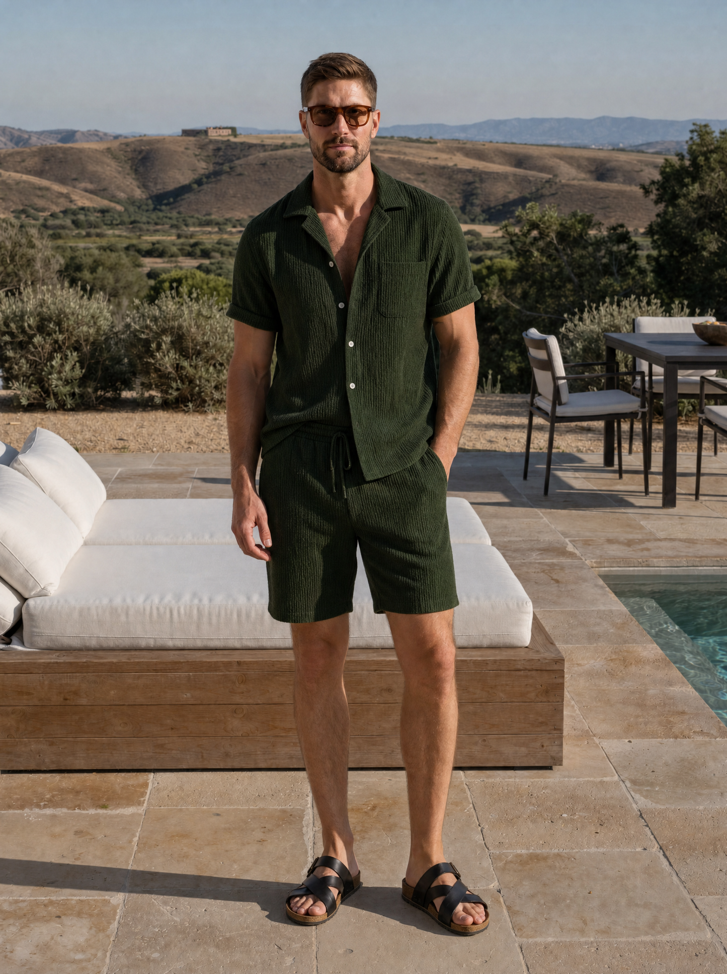 Summer Corduroy Set Shorts and Shirt - Cross & Crown
