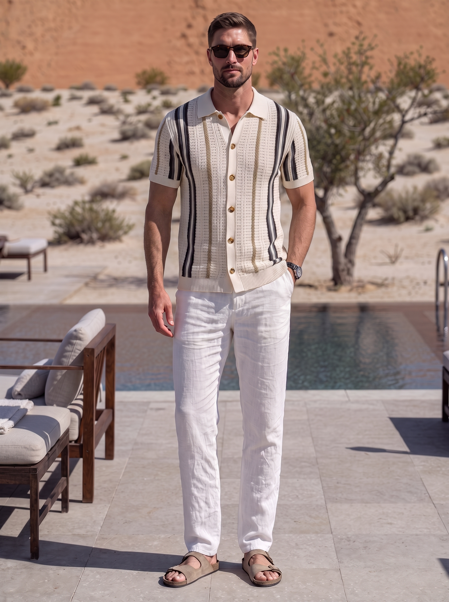 Sunset Groove Polo – Cross & Crown