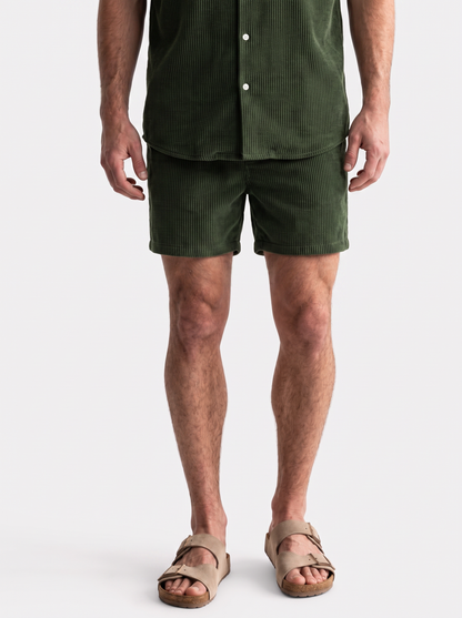 Conjunto de verano de pantalones cortos y camisa de pana - Cross & Crown