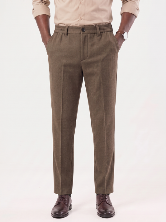 Essential Stretchy Straight Trousers - Cross & Crown