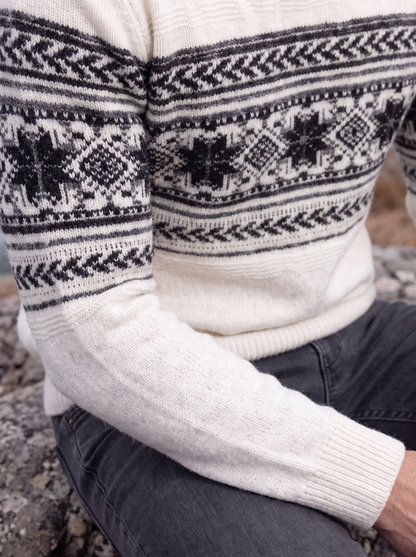 Fair Isle-pullover i 100 % ull - Cross & Crown