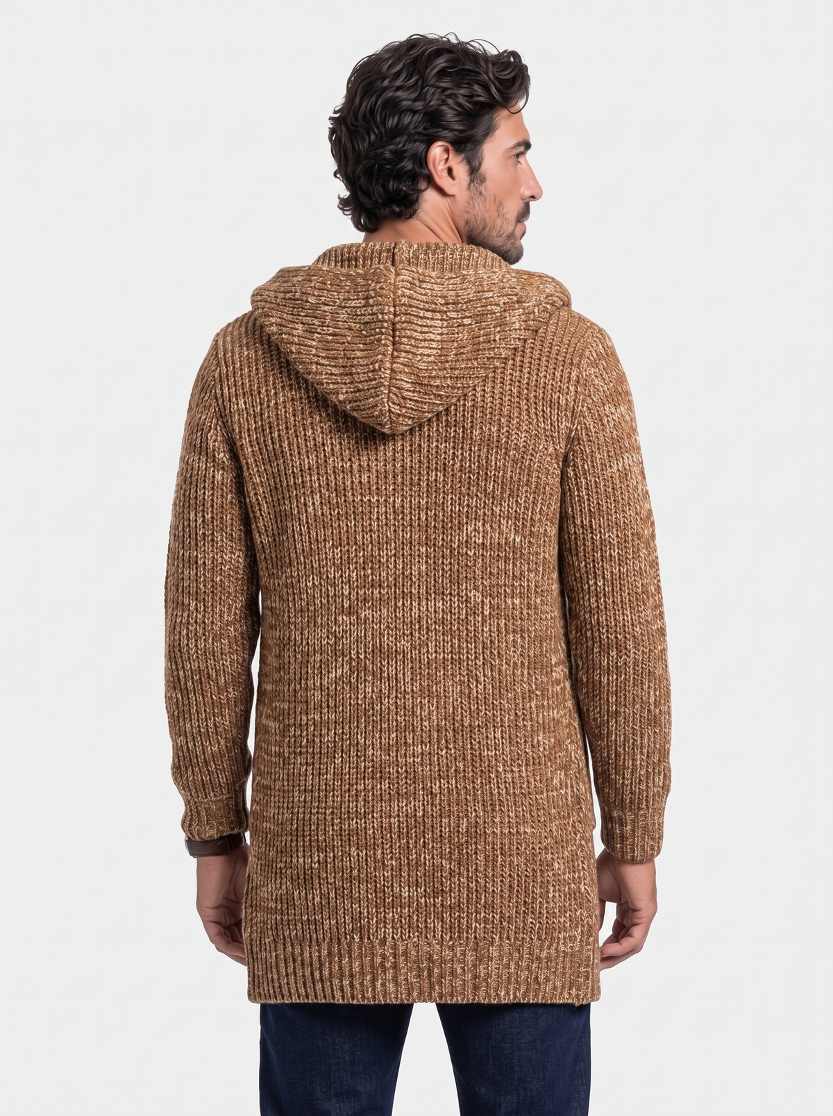 Himalaya Knit Hooded Jacket - Cross & Crown - back