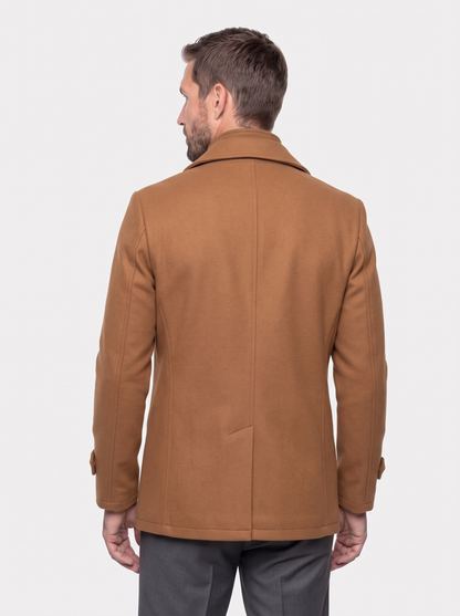 Essential Wool Blend Coat - Cross & Crown - camel back