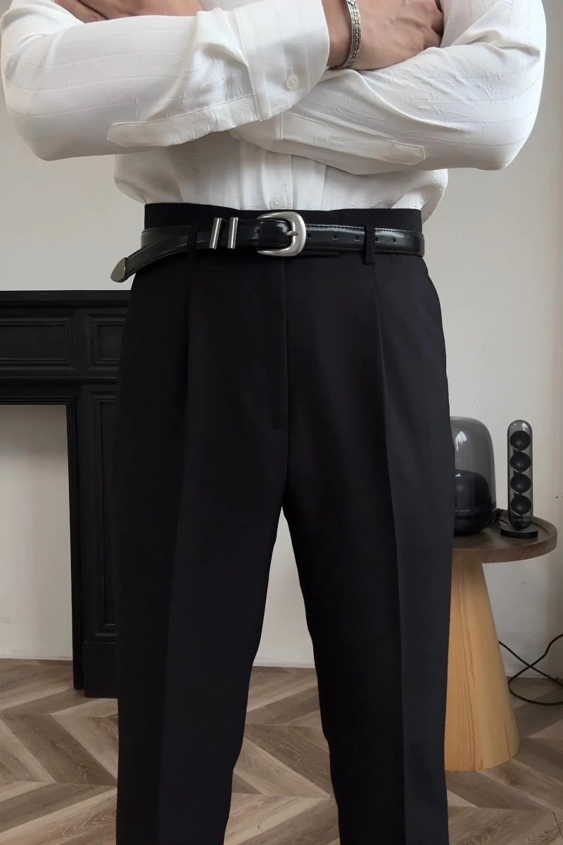 Hollywood Classic Trousers (Belt Included) - Cross & Crown - Cross & Crown