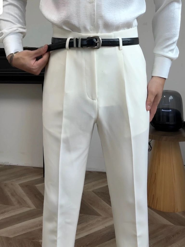 Hollywood Classic Trousers (Belt Included) - Cross & Crown - Cross & Crown