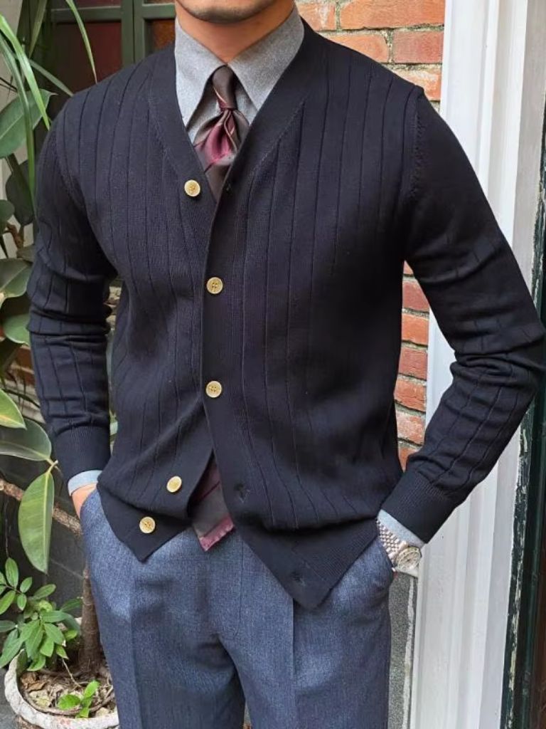 Knit Casual Cardigan - Cross & Crown - Cross & Crown