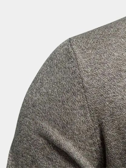 Knitted Stand Collar Cotton Cardigan - Cross & Crown - Cross & Crown