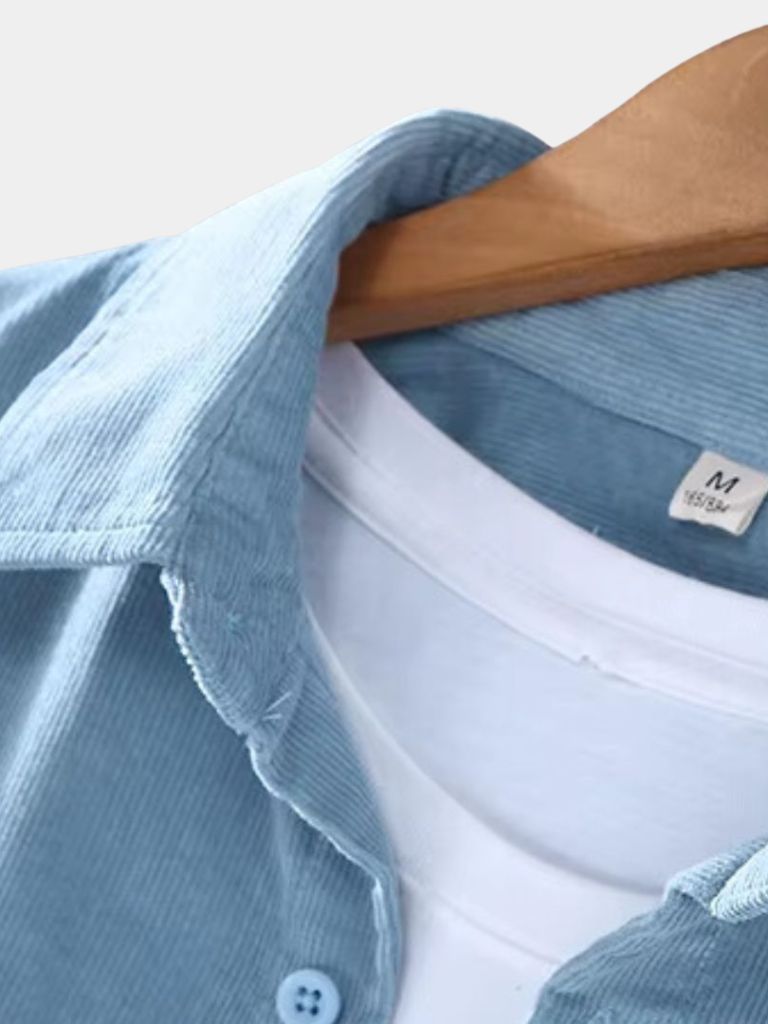 Linen Classic Blue Shirt - Cross & Crown - Cross & Crown