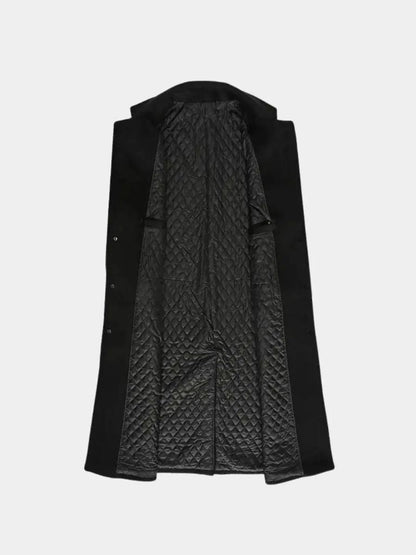 Mens Wool Blend Trench Coat - Cross & Crown - Cross & Crown