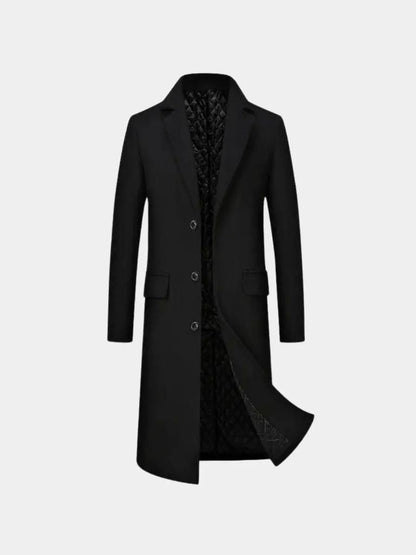 Mens Wool Blend Trench Coat - Cross & Crown - Cross & Crown