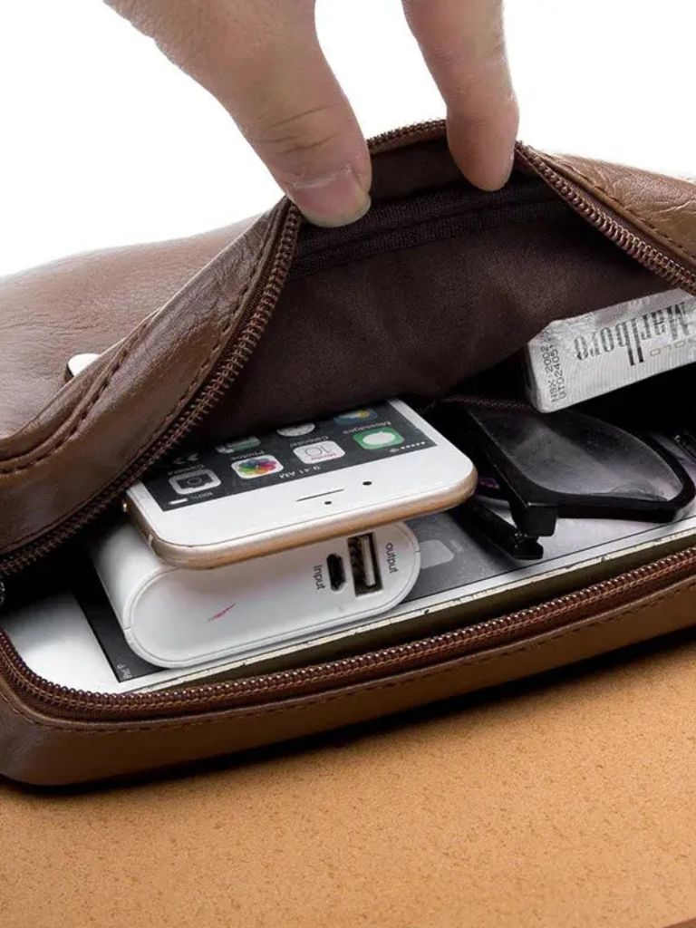 Milan Essential Leather Shoulder Bag - Cross & Crown - Cross & Crown