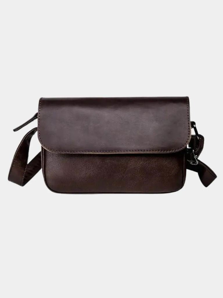 Milan Essential Leather Shoulder Bag - Cross & Crown - Cross & Crown