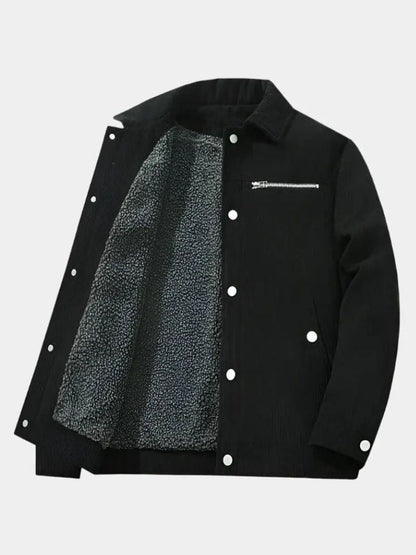 Minimalist Corduroy Sherpa Jacket - Cross & Crown - Cross & Crown