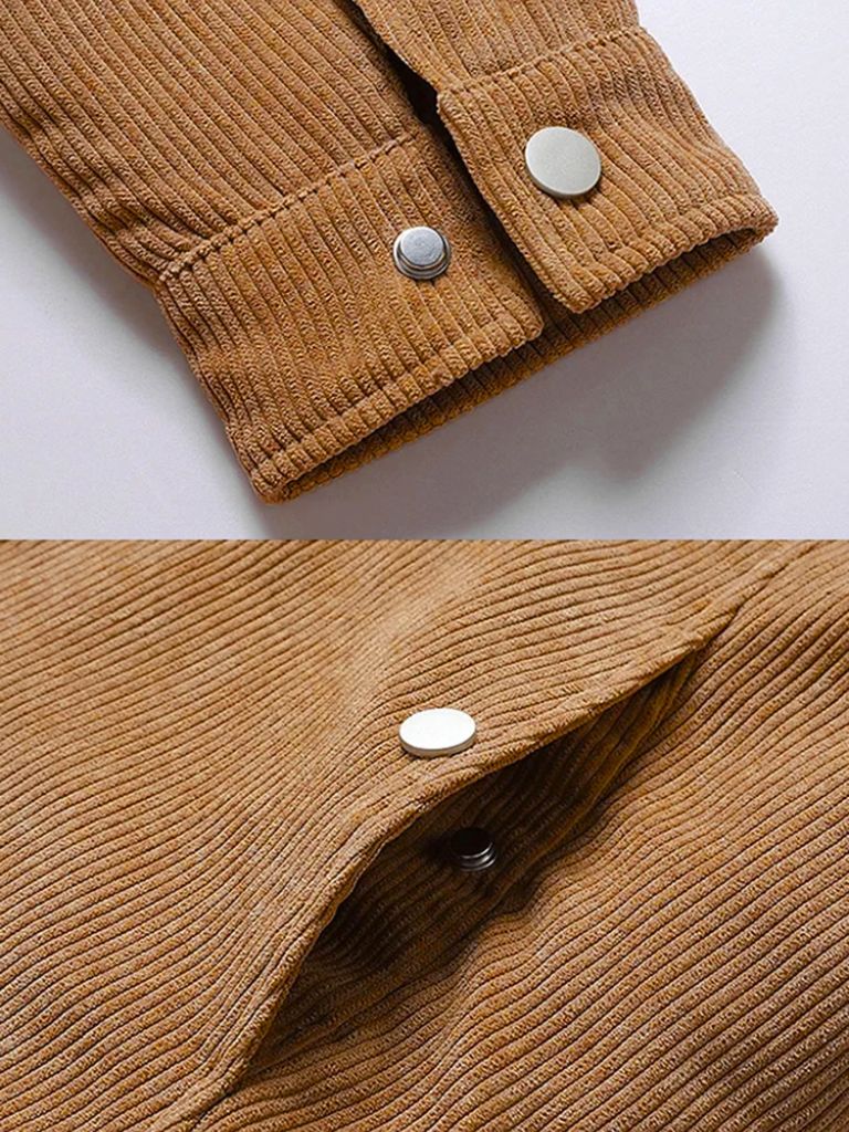 Minimalist Corduroy Sherpa Jacket - Cross & Crown - Cross & Crown