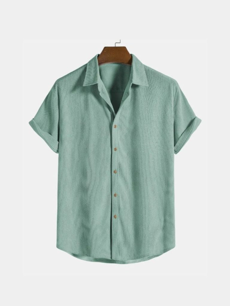 Minimalist Corduroy Shirt - Cross & Crown - Cross & Crown
