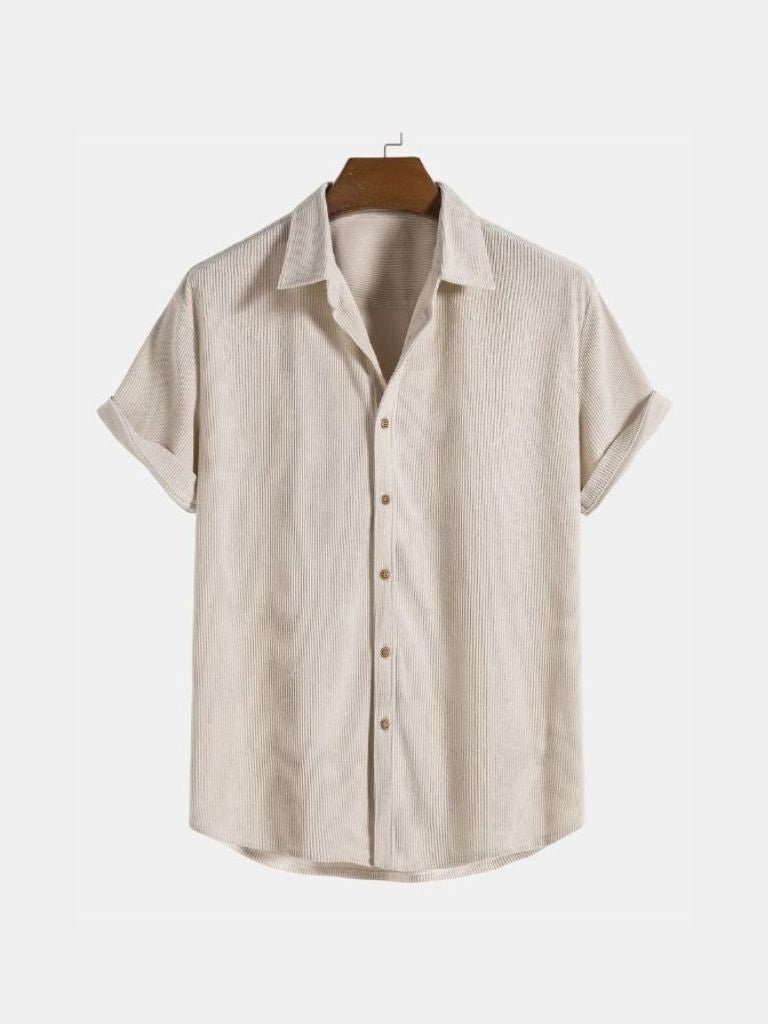 Minimalist Corduroy Shirt - Cross & Crown - Cross & Crown