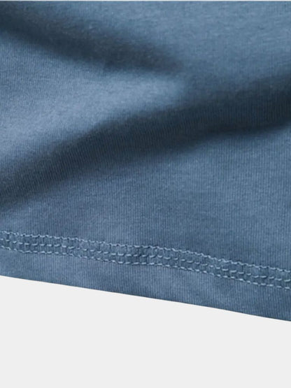 Minimalist Henry Neck Long Sleeve T-Shirt - Cross & Crown - Cross & Crown