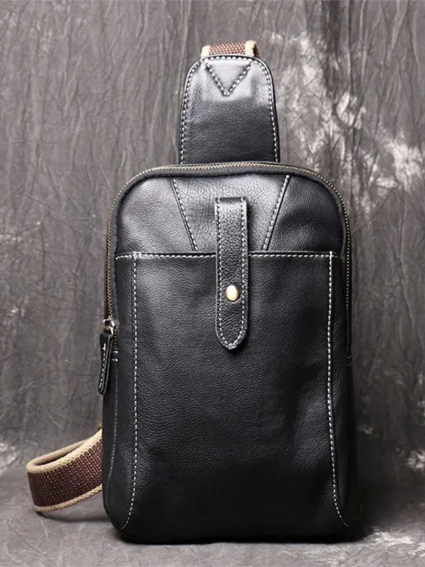 Minimalist Leather Shoulder Bag - Cross & Crown - Cross & Crown