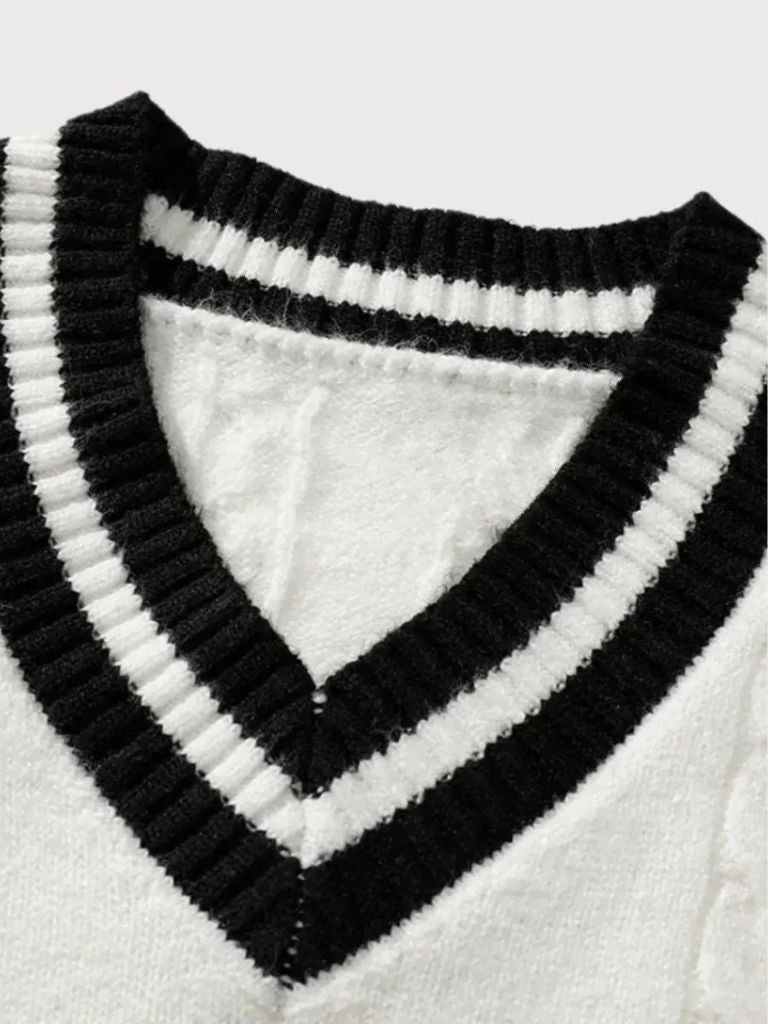 Minimalist V - Neck Sweater - Cross & Crown - Cross & Crown