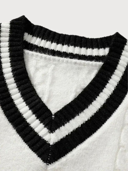 Minimalist V - Neck Sweater - Cross & Crown - Cross & Crown