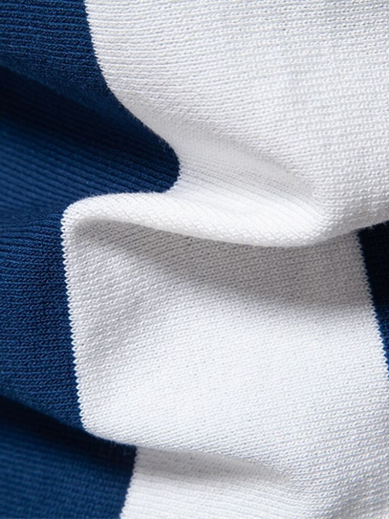 Navy Stripe Polo - Cross & Crown - Cross & Crown