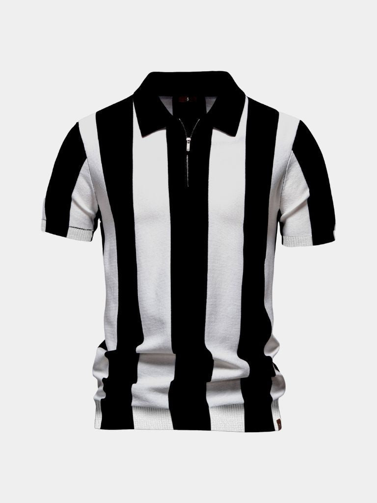 Navy Stripe Polo - Cross & Crown - Cross & Crown