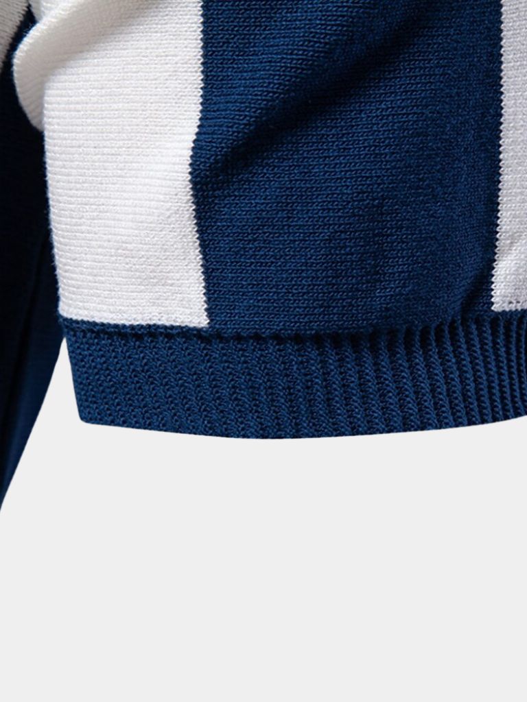 Navy Stripe Polo - Cross & Crown - Cross & Crown