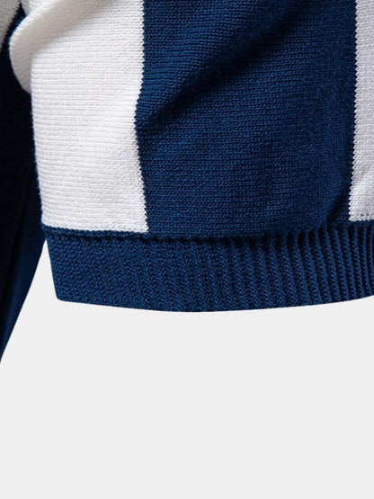 Navy Stripe Polo - Cross & Crown - Cross & Crown