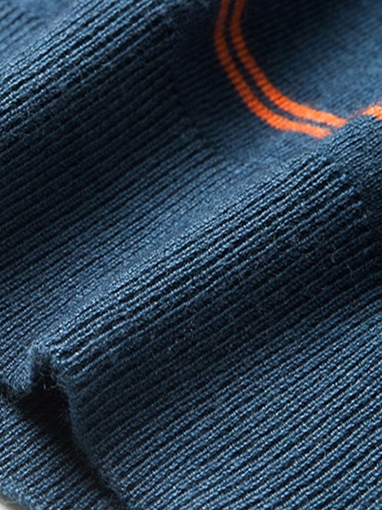 Navy Sunset Striped Polo - Cross & Crown - Cross & Crown