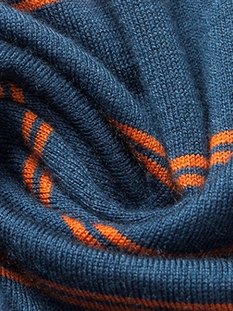 Navy Sunset Striped Polo - Cross & Crown - Cross & Crown