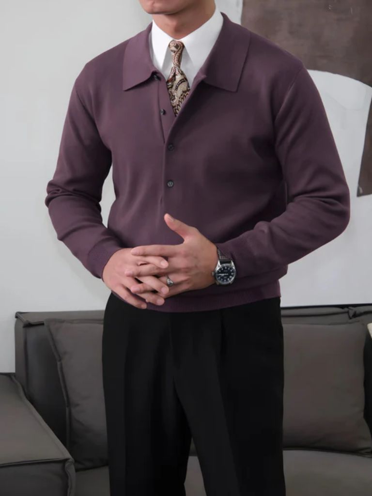 Old Money Knit Polo Sweater - Cross & Crown - Cross & Crown