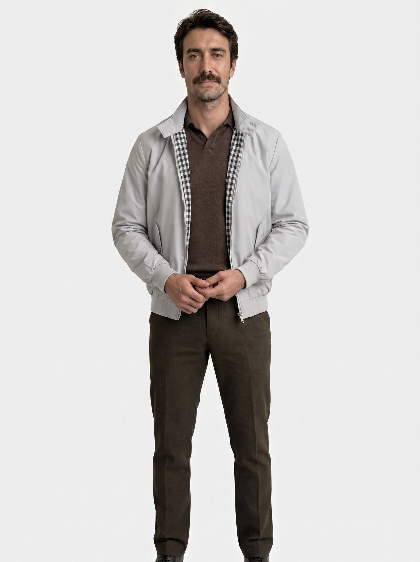 Casual Solid Bomber Jacket - Cross & Crown