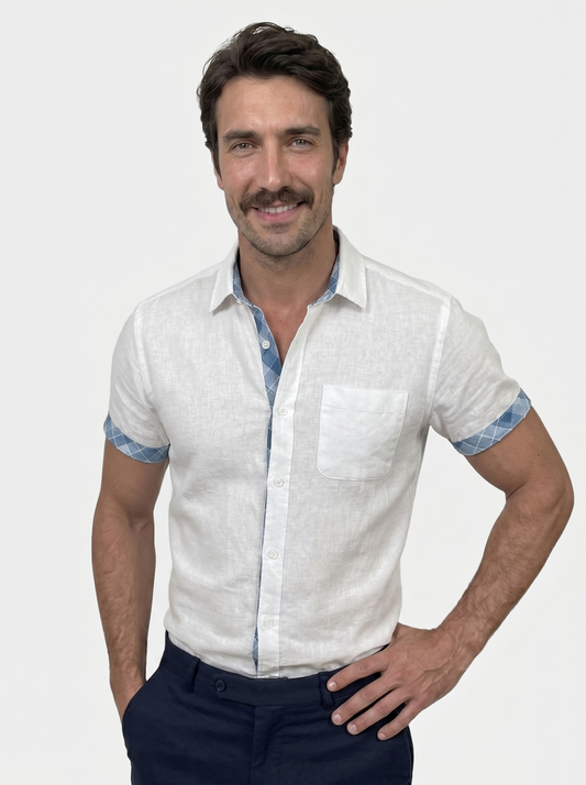 Ocean Detail Casual Shirt - Cross & Crown