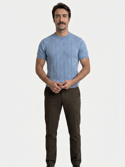 Garrison Texture Crew Top T-Shirt - Cross & Crown