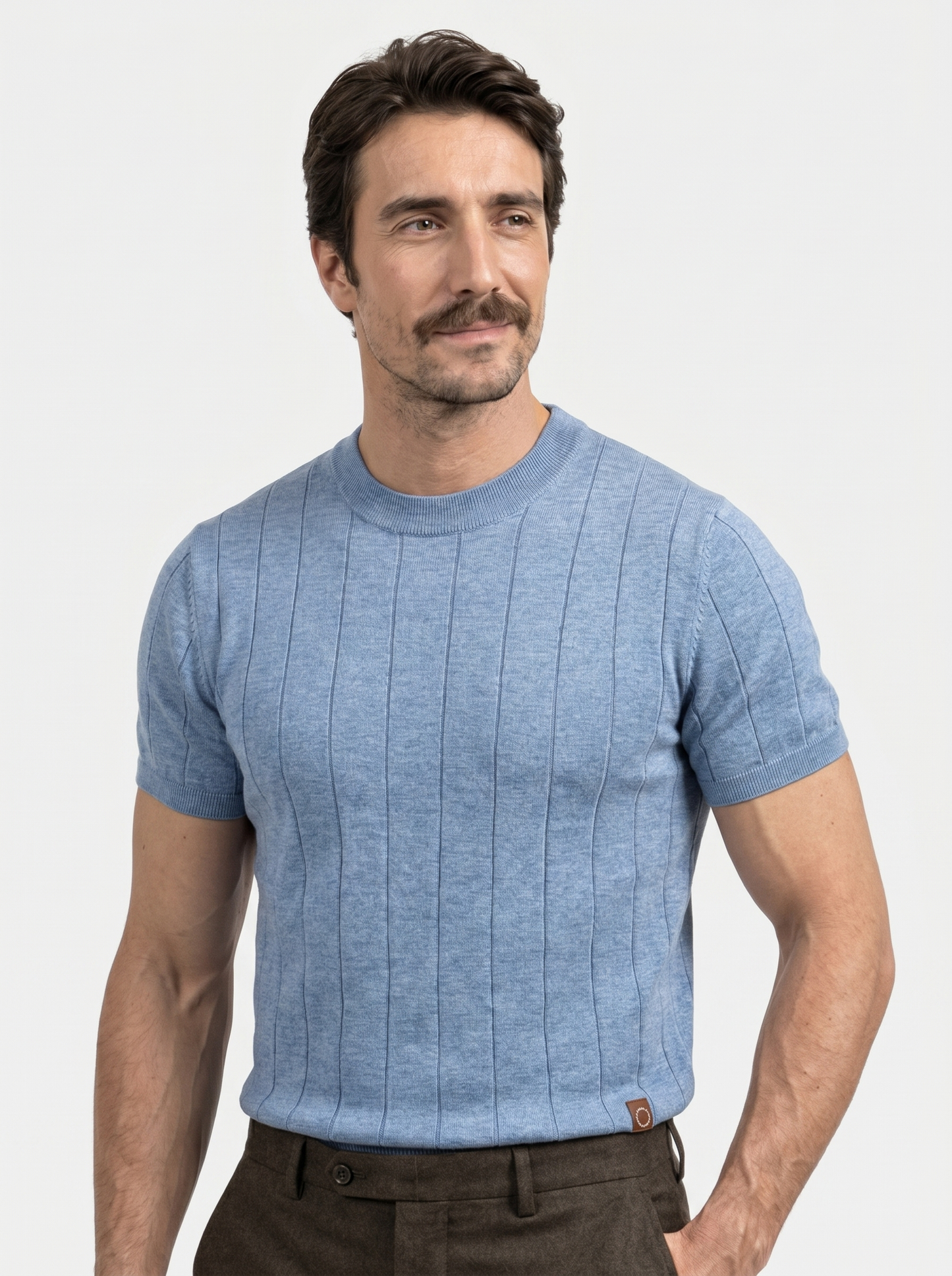 Garrison Texture Crew Top T-Shirt - Cross & Crown