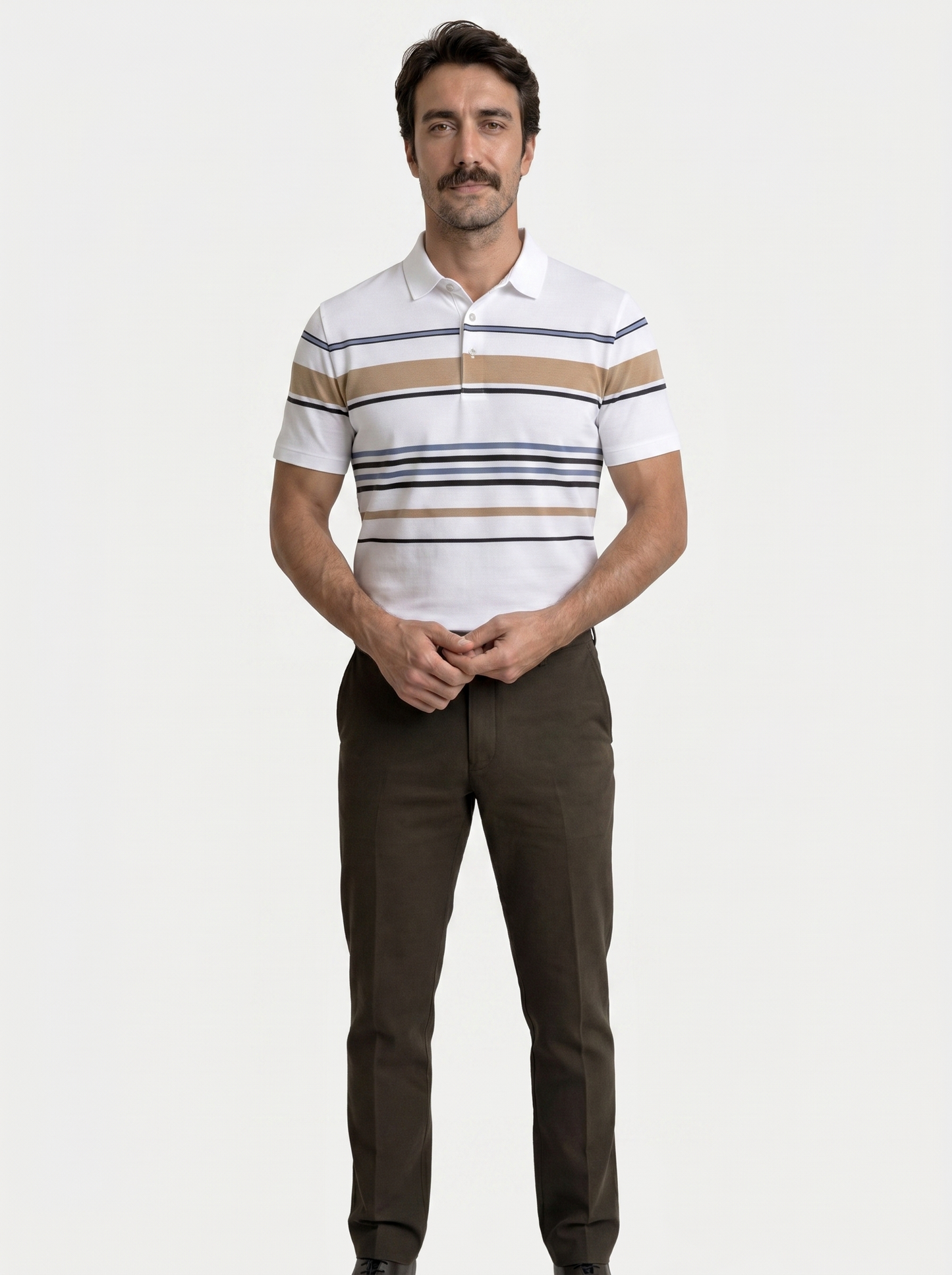 Sunset Stripe Polo – Cross & Crown