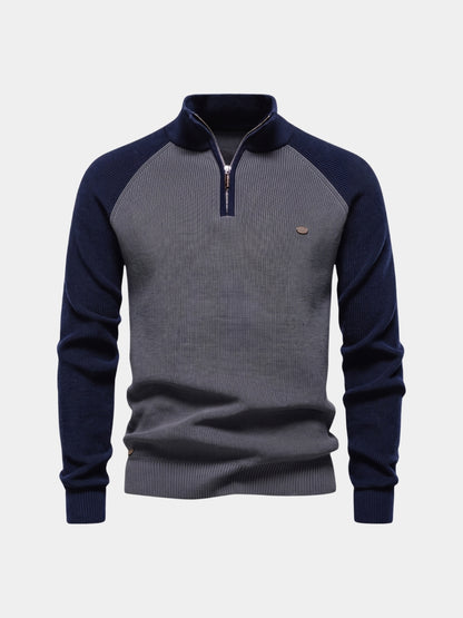 Polo esportivo sofisticado com zíper de um quarto - Cross & Crown