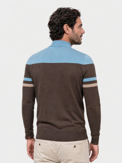 Gebreid vest met rits en opstaande kraag - Cross & Crown