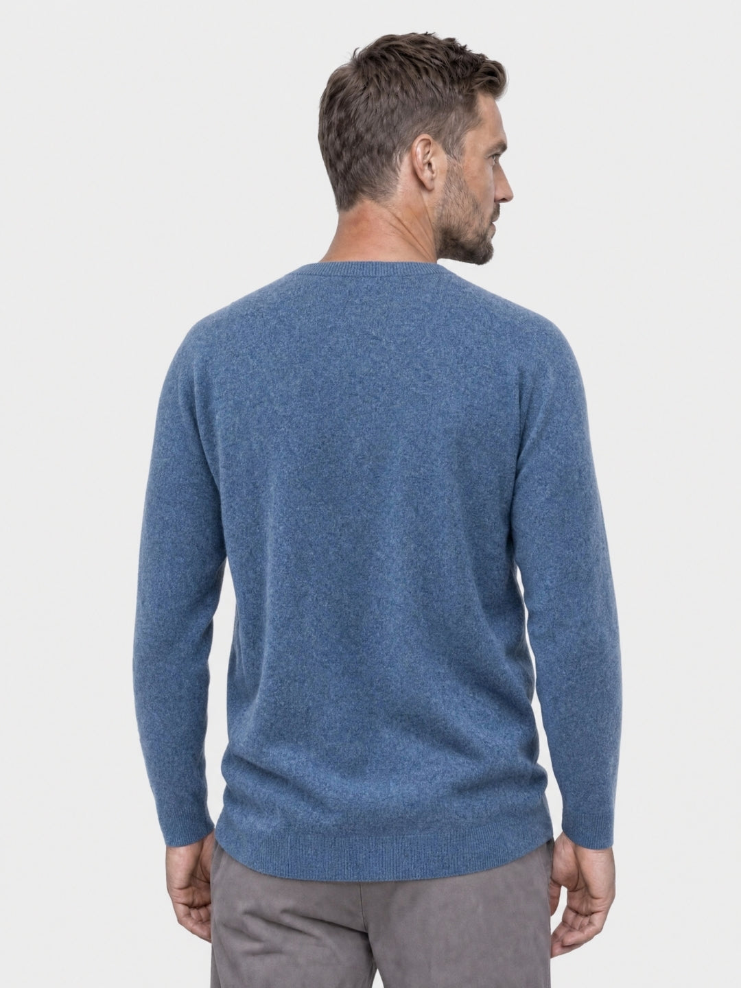 Maglione in maglia di cashmere con scollo a V - Cross & Crown