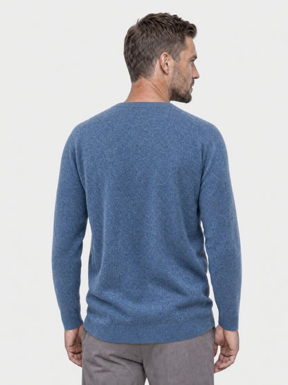 Maglione in maglia di cashmere con scollo a V - Cross & Crown