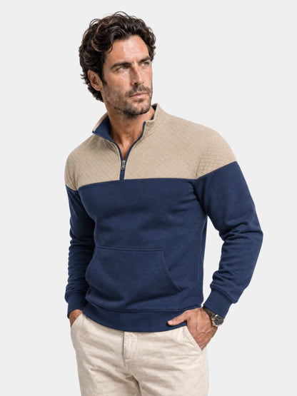 Cambridge-pullover met tweekleurig dessin voor de winter – Cross & Crown
