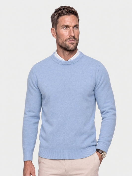 Linearer Core-Baumwollpullover – Cross & Crown